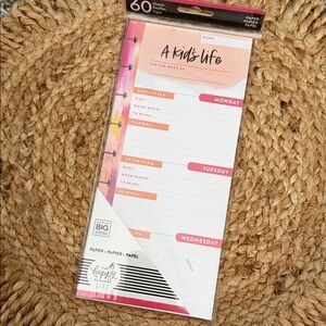 The Happy Planner Pink and White Kids Weekly Planner Pad